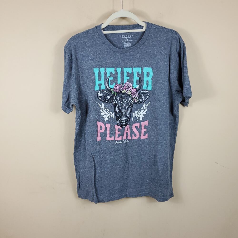 Heifer Please Short Sleeve Graphic Tee Size L